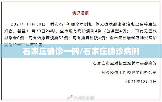 石家庄确诊一例/石家庄确诊病例 石家庄确诊一例/石家庄确诊病例