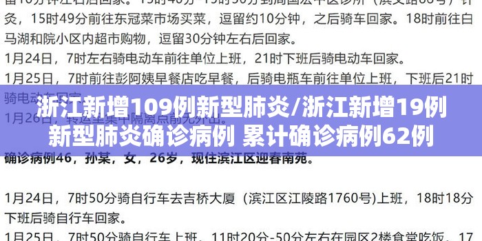 浙江新增109例新型肺炎/浙江新增19例新型肺炎确诊病例 累计确诊病例62例