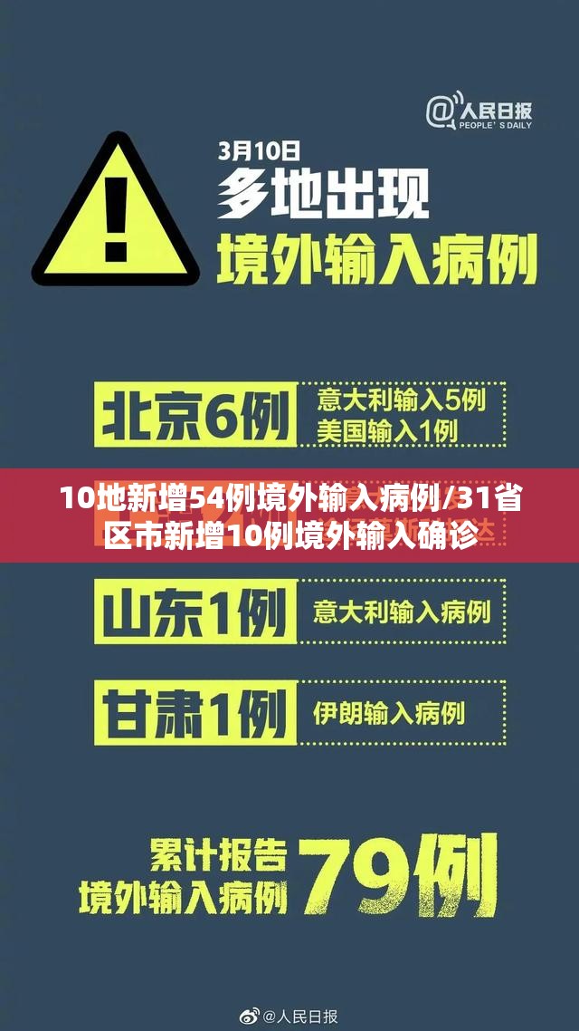 10地新增54例境外输入病例/31省区市新增10例境外输入确诊