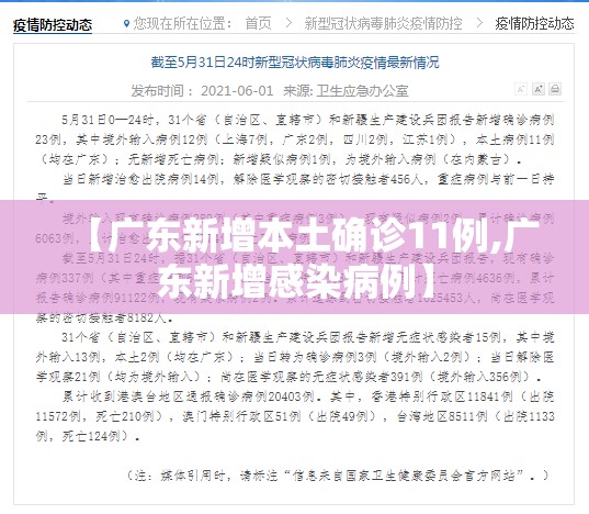 【广东新增本土确诊11例,广东新增感染病例】