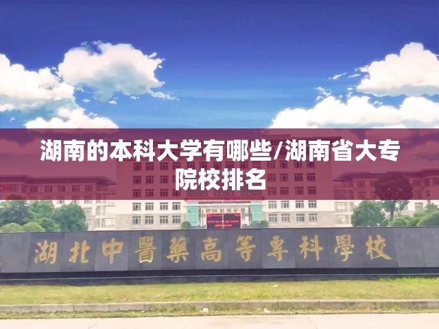 湖南的本科大学有哪些/湖南省大专院校排名 湖南的本科大学有哪些/湖南省大专院校排名