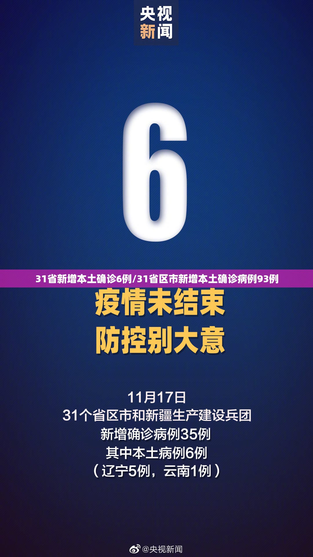 31省新增本土确诊6例/31省区市新增本土确诊病例93例