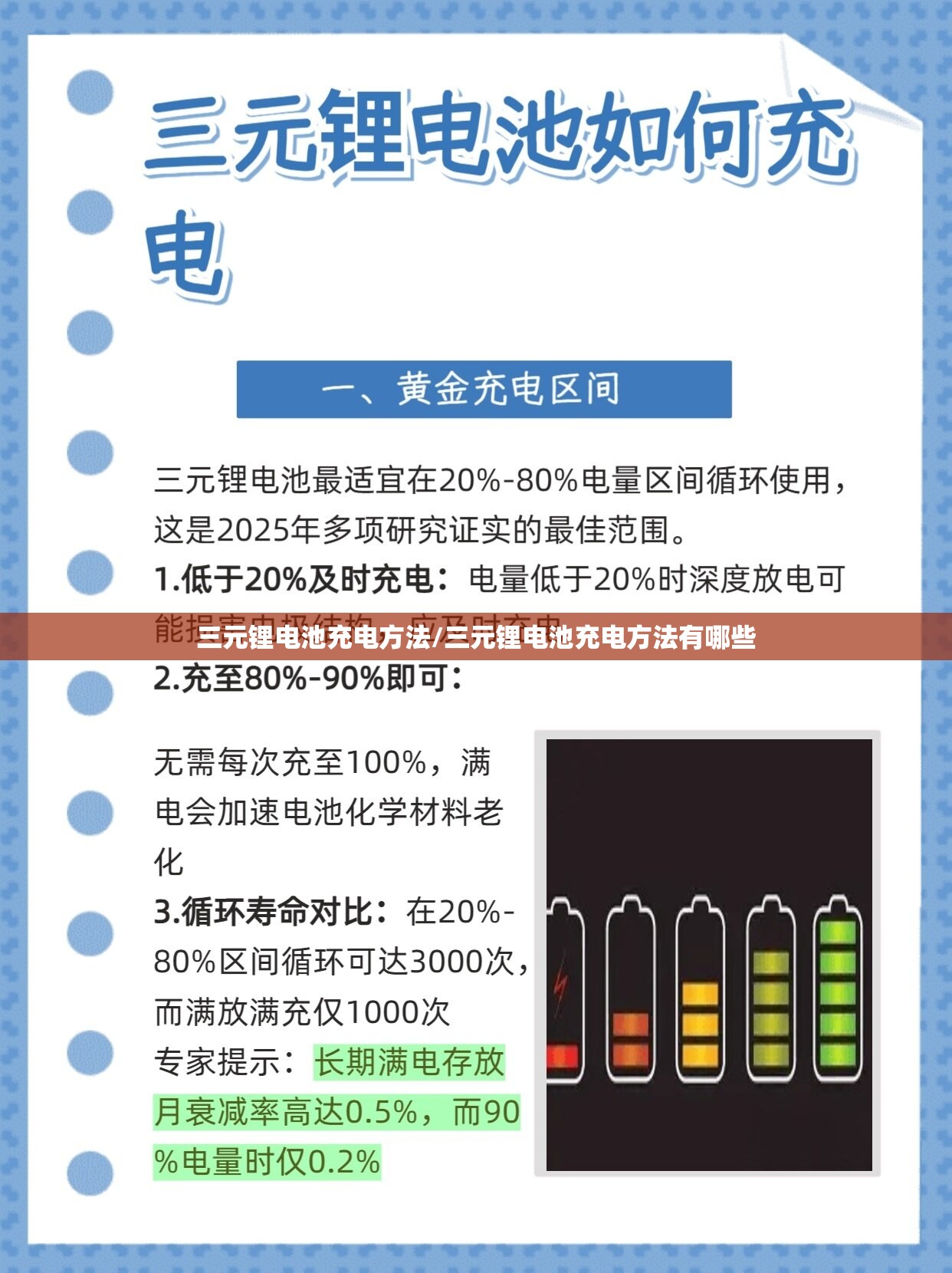 三元锂电池充电方法/三元锂电池充电方法有哪些