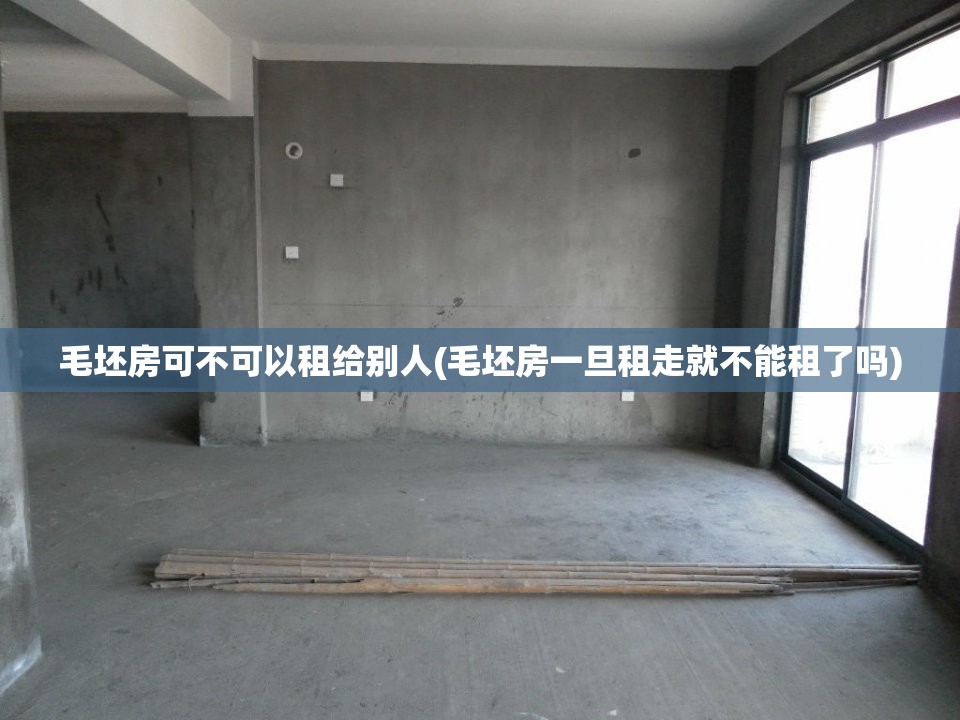 毛坯房可不可以租给别人(毛坯房一旦租走就不能租了吗)