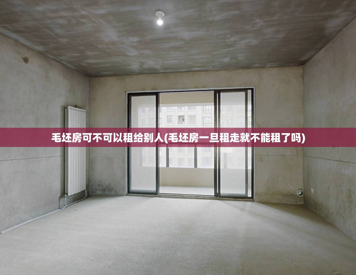 毛坯房可不可以租给别人(毛坯房一旦租走就不能租了吗)