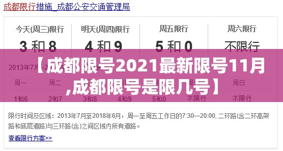 【成都限号2021最新限号11月,成都限号是限几号】 【成都限号2021最新限号11月,成都限号是限几号】