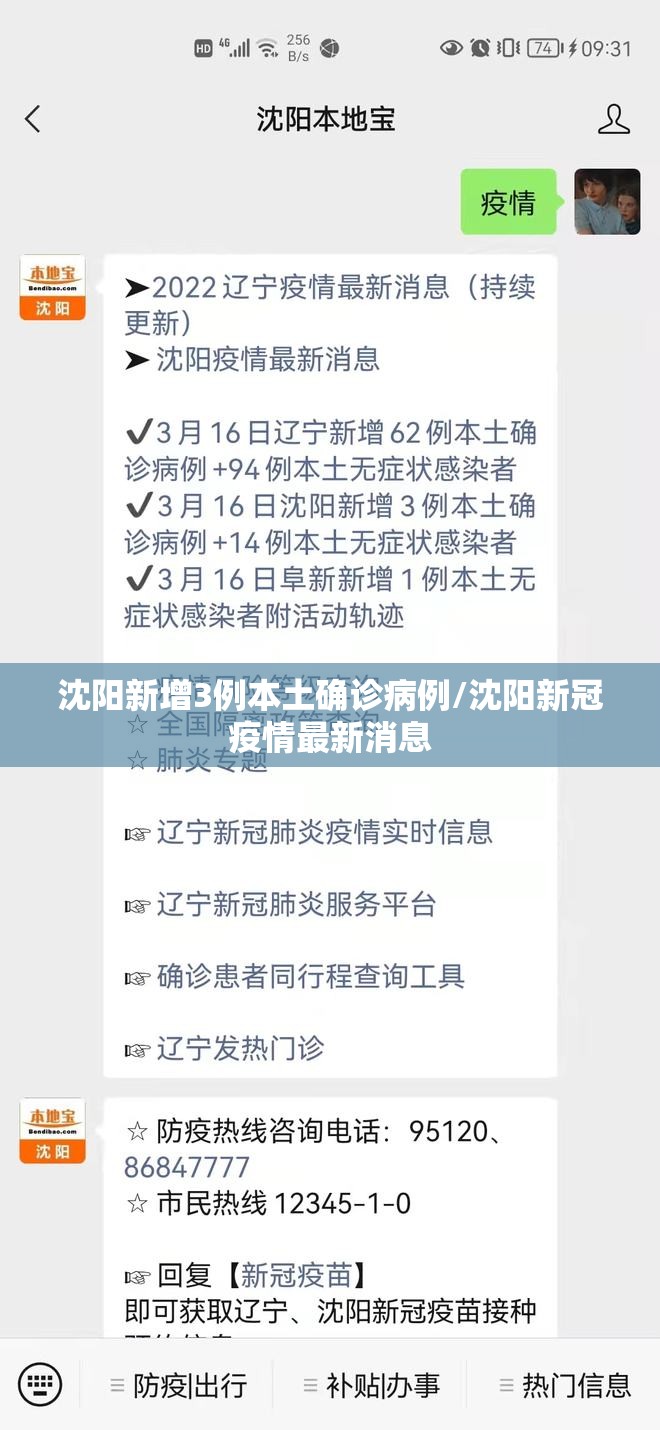 沈阳新增3例本土确诊病例/沈阳新冠疫情最新消息