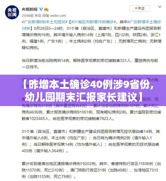 【昨增本土确诊40例涉9省份,幼儿园期末汇报家长建议】