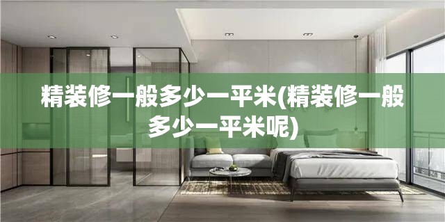 精装修一般多少一平米(精装修一般多少一平米呢)