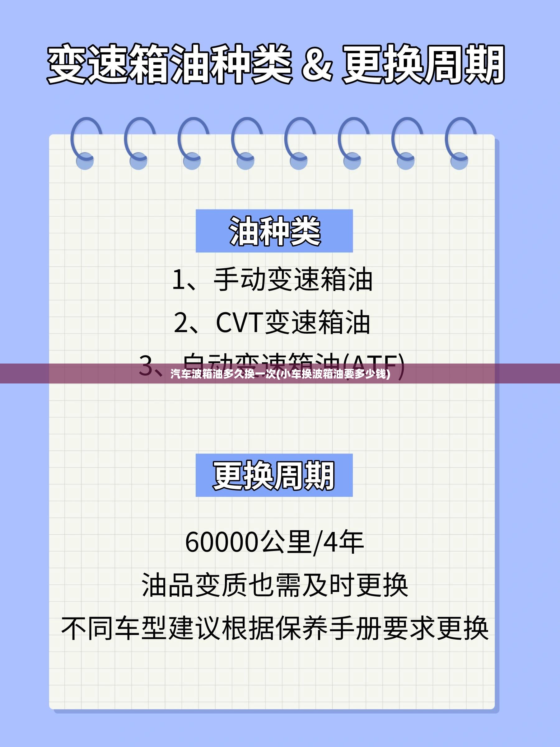 汽车波箱油多久换一次(小车换波箱油要多少钱)
