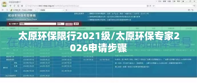 太原环保限行2021级/太原环保专家2026申请步骤