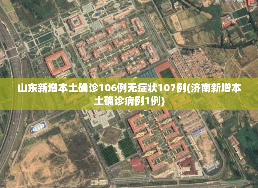 山东新增本土确诊106例无症状107例(济南新增本土确诊病例1例) 山东新增本土确诊106例无症状107例(济南新增本土确诊病例1例)