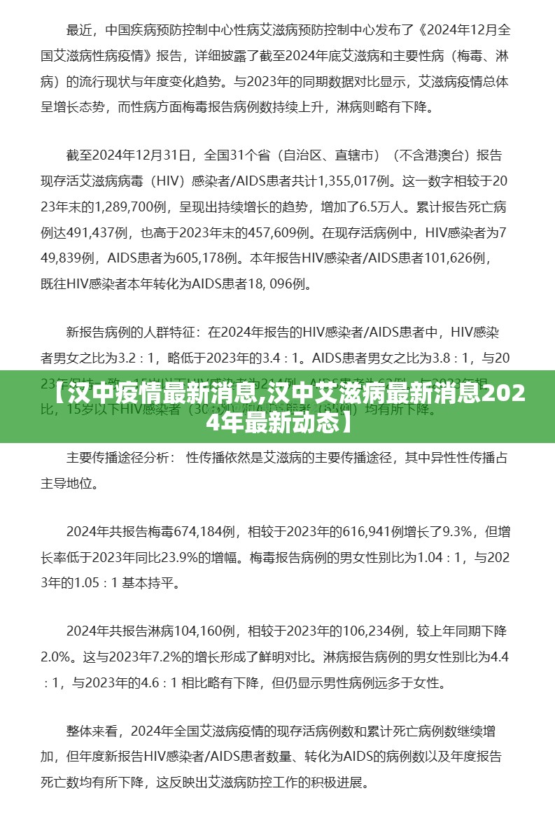 【汉中疫情最新消息,汉中艾滋病最新消息2024年最新动态】