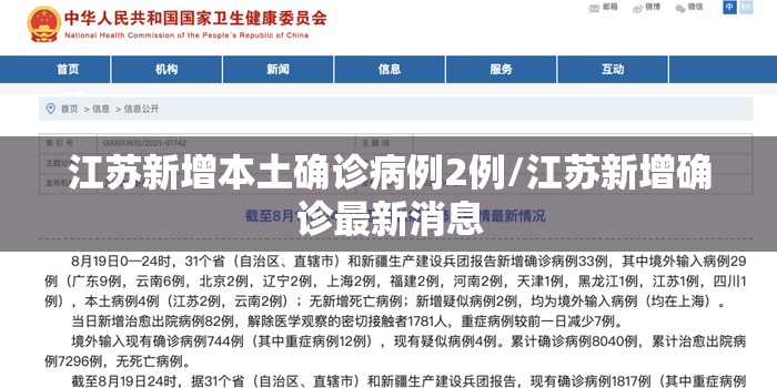 江苏新增本土确诊病例2例/江苏新增确诊最新消息