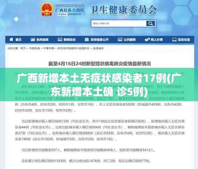 广西新增本土无症状感染者17例(广东新增本土确 诊5例) 广西新增本土无症状感染者17例(广东新增本土确 诊5例)