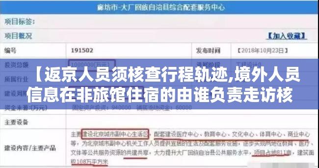 【返京人员须核查行程轨迹,境外人员信息在非旅馆住宿的由谁负责走访核查】 【返京人员须核查行程轨迹,境外人员信息在非旅馆住宿的由谁负责走访核查】