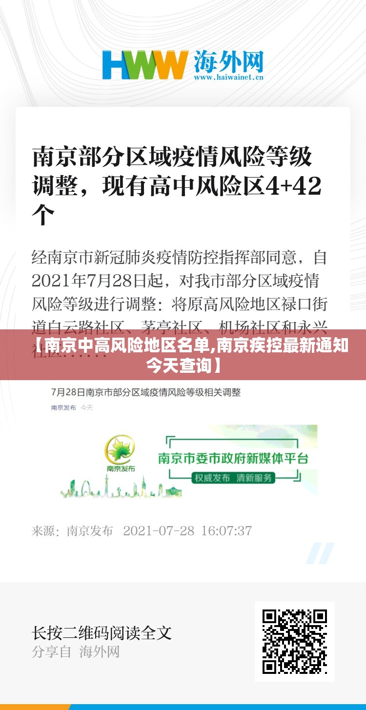 【南京中高风险地区名单,南京疾控最新通知今天查询】 【南京中高风险地区名单,南京疾控最新通知今天查询】