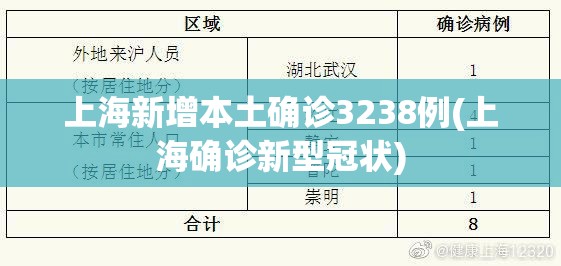 上海新增本土确诊3238例(上海确诊新型冠状)