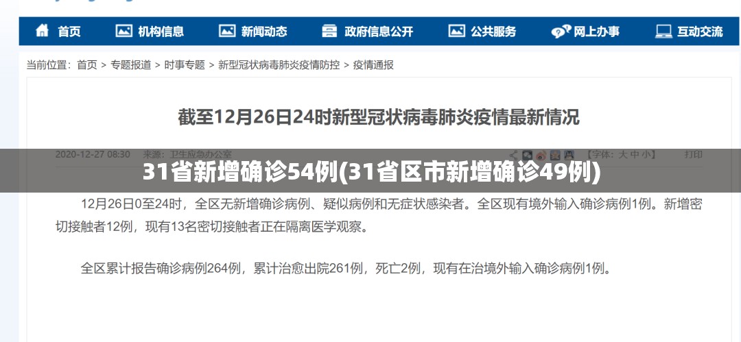 31省新增确诊54例(31省区市新增确诊49例)
