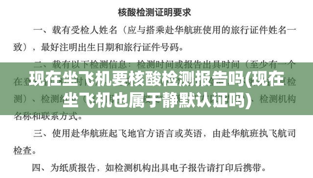 现在坐飞机要核酸检测报告吗(现在坐飞机也属于静默认证吗) 现在坐飞机要核酸检测报告吗(现在坐飞机也属于静默认证吗)