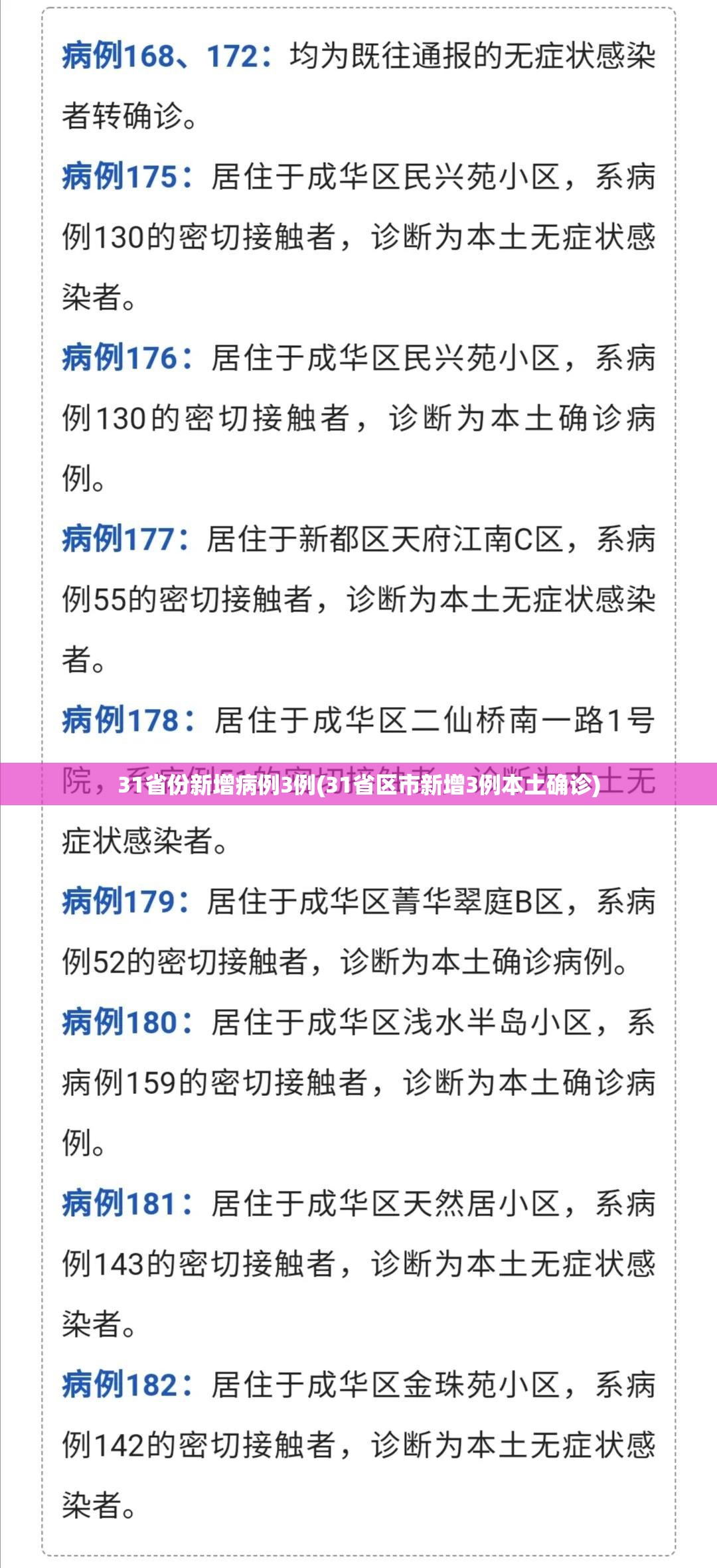 31省份新增病例3例(31省区市新增3例本土确诊) 31省份新增病例3例(31省区市新增3例本土确诊)