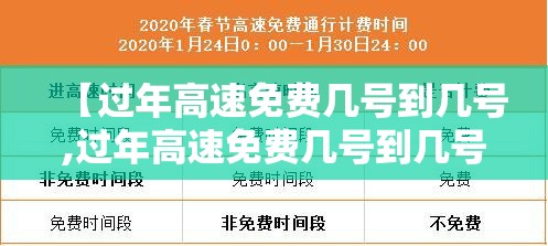 【过年高速免费几号到几号,过年高速免费几号到几号农历】