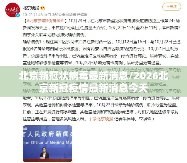北京新冠状病毒最新消息/2026北京新冠疫情最新消息今天