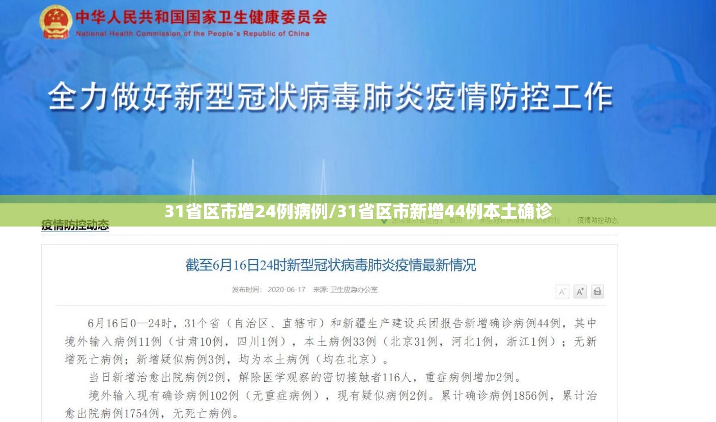 31省区市增24例病例/31省区市新增44例本土确诊 31省区市增24例病例/31省区市新增44例本土确诊