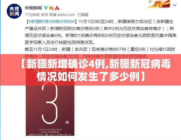 【新疆新增确诊4例,新疆新冠病毒情况如何发生了多少例】 【新疆新增确诊4例,新疆新冠病毒情况如何发生了多少例】