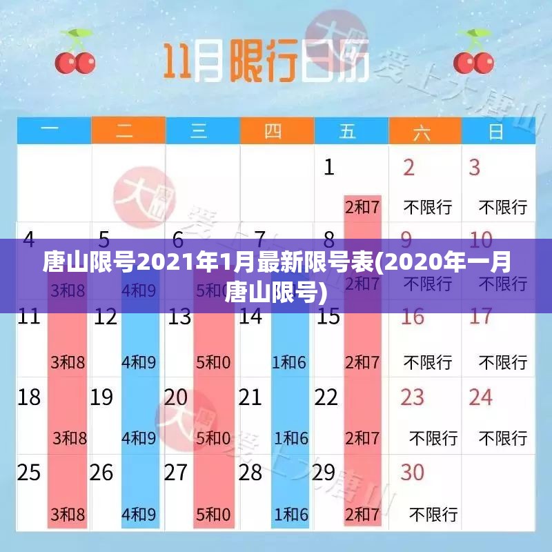 唐山限号2021年1月最新限号表(2020年一月唐山限号) 唐山限号2021年1月最新限号表(2020年一月唐山限号)