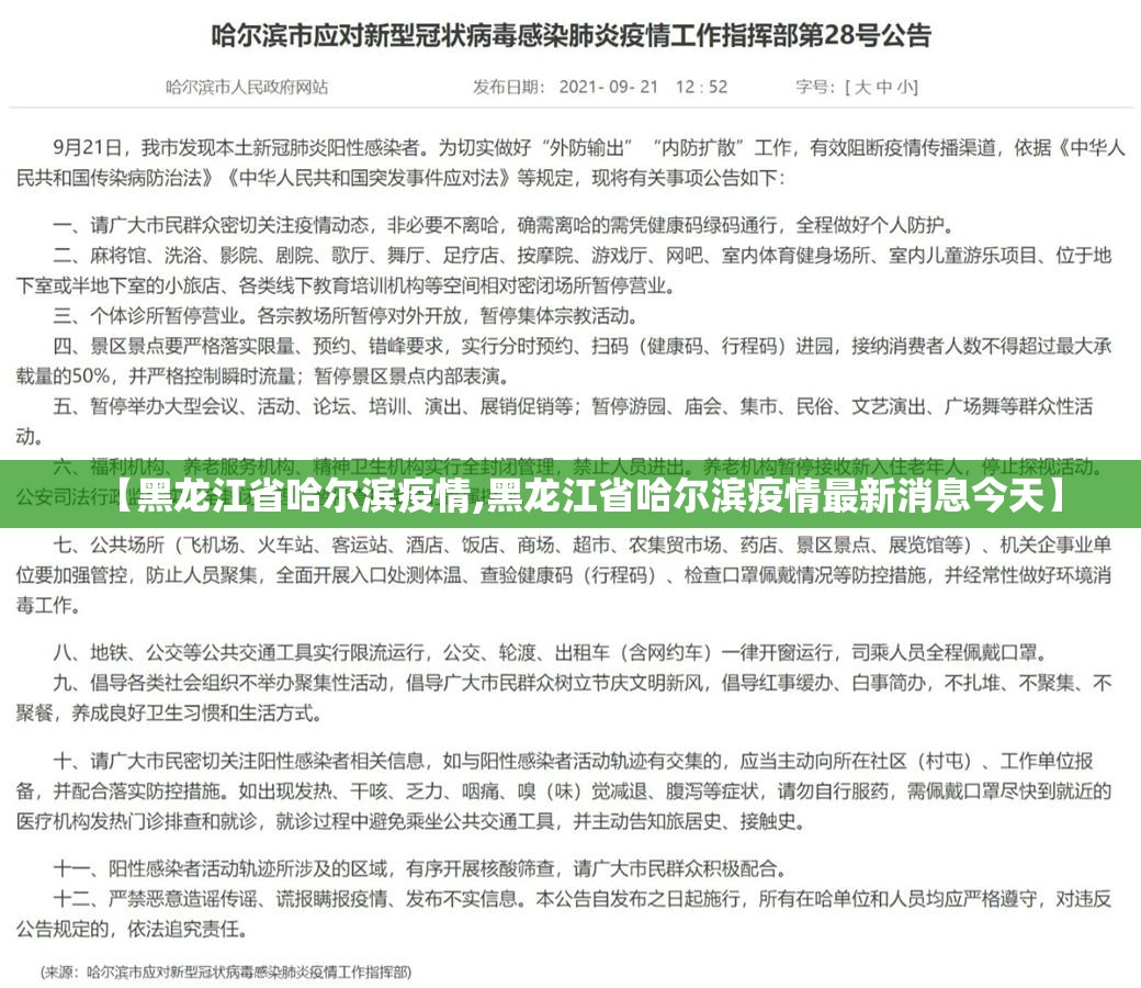 【黑龙江省哈尔滨疫情,黑龙江省哈尔滨疫情最新消息今天】 【黑龙江省哈尔滨疫情,黑龙江省哈尔滨疫情最新消息今天】
