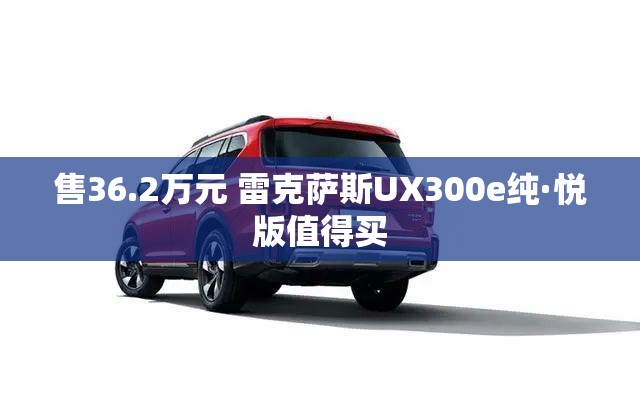 售36.2万元 雷克萨斯UX300e纯·悦版值得买
