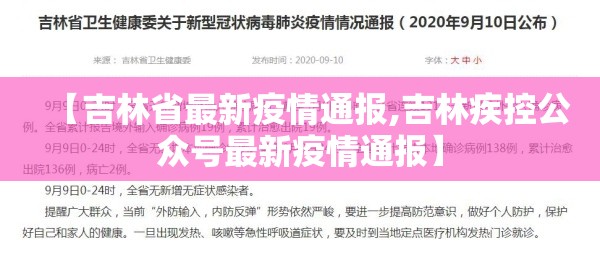 【吉林省最新疫情通报,吉林疾控公众号最新疫情通报】 【吉林省最新疫情通报,吉林疾控公众号最新疫情通报】
