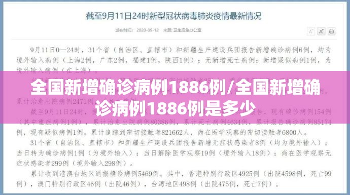 全国新增确诊病例1886例/全国新增确诊病例1886例是多少