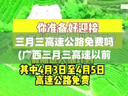 三月三高速公路免费吗(广西三月三高速以前免费过吗)