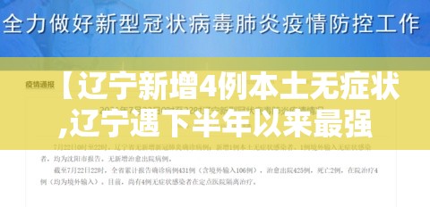 【辽宁新增4例本土无症状,辽宁遇下半年以来最强冷空气气温持续下探】