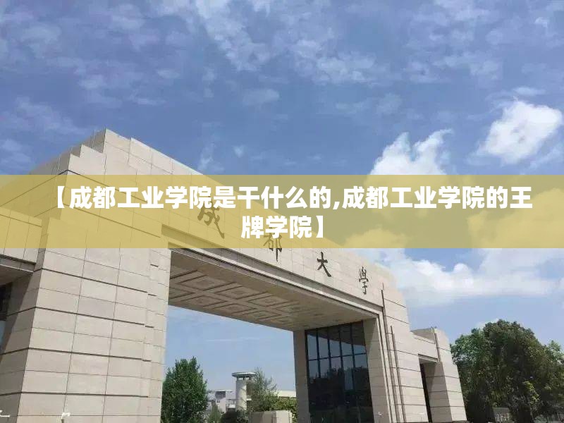 【成都工业学院是干什么的,成都工业学院的王牌学院】
