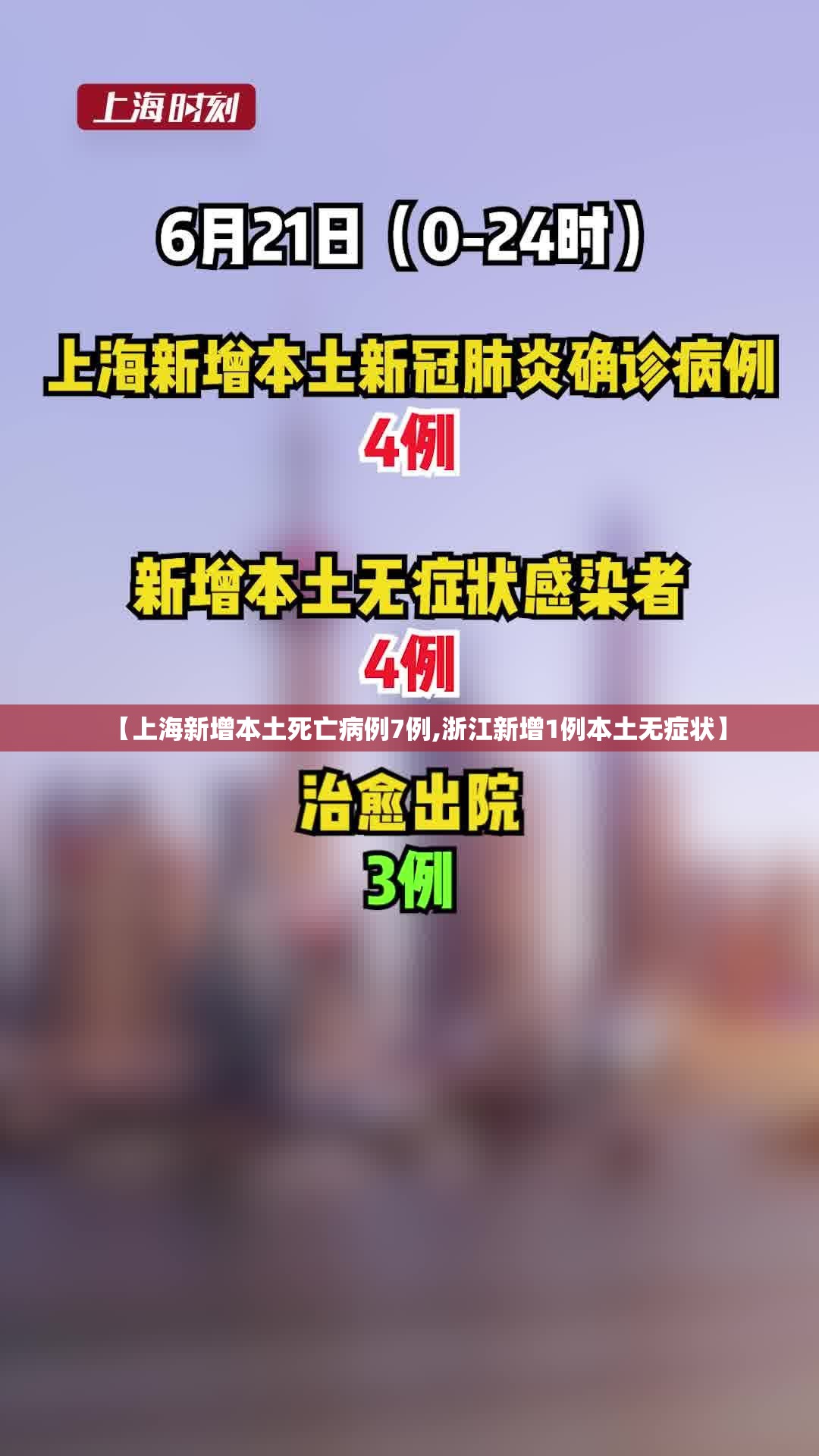 【上海新增本土死亡病例7例,浙江新增1例本土无症状】
