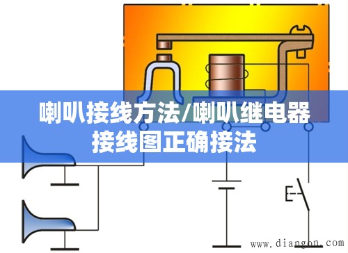 喇叭接线方法/喇叭继电器接线图正确接法