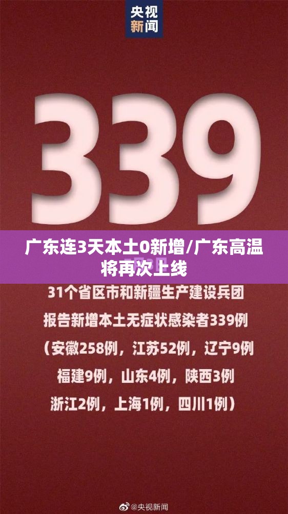 广东连3天本土0新增/广东高温将再次上线